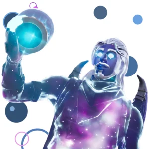 Fortnite character wearing the exclusive Fortnite Galaxy skin with a vibrant cosmic design.