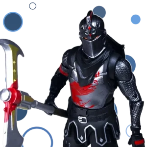 the Black Knight Fortnite skin with black armor and silver accents, exuding power and prestige