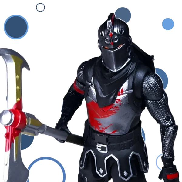 the Black Knight Fortnite skin with black armor and silver accents, exuding power and prestige