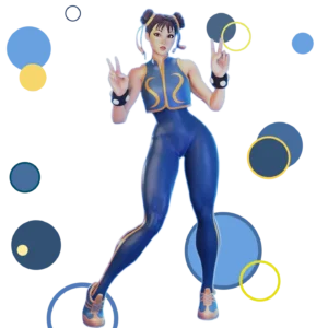 Fortnite Chun Li skin in action