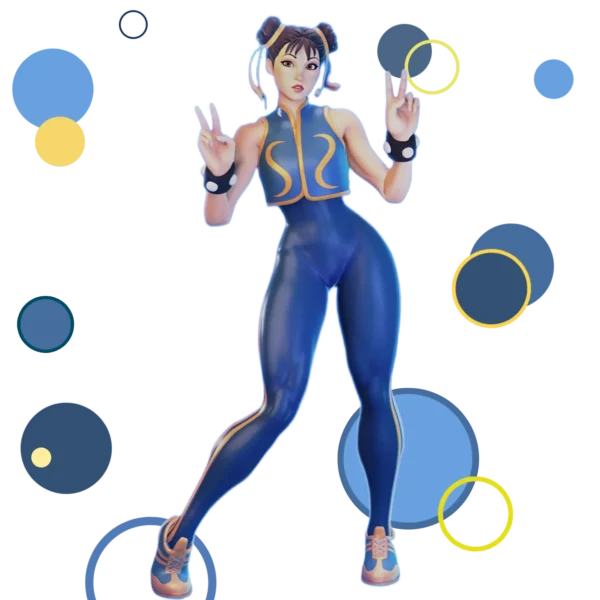 Fortnite Chun Li skin in action