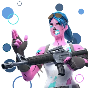 Pink Ghoul Trooper account, with a vibrant pink zombie design.