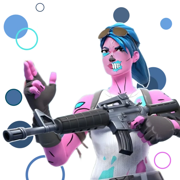 Pink Ghoul Trooper account, with a vibrant pink zombie design.