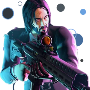 Fortnite John Wick skin featuring the legendary assassin in his iconic black suit.