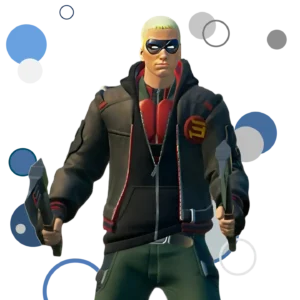 Eminem Fortnite Skin featuring iconic hoodie and beanie in the game.